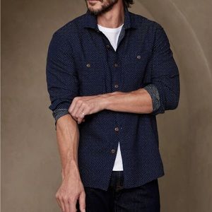 Polka dot men’s button down